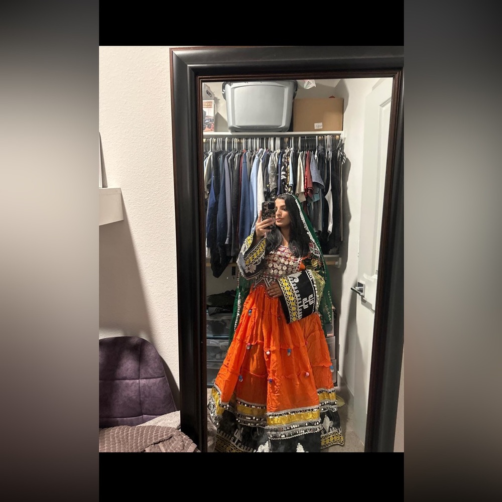 Brand new afghan dress with pants and scarf